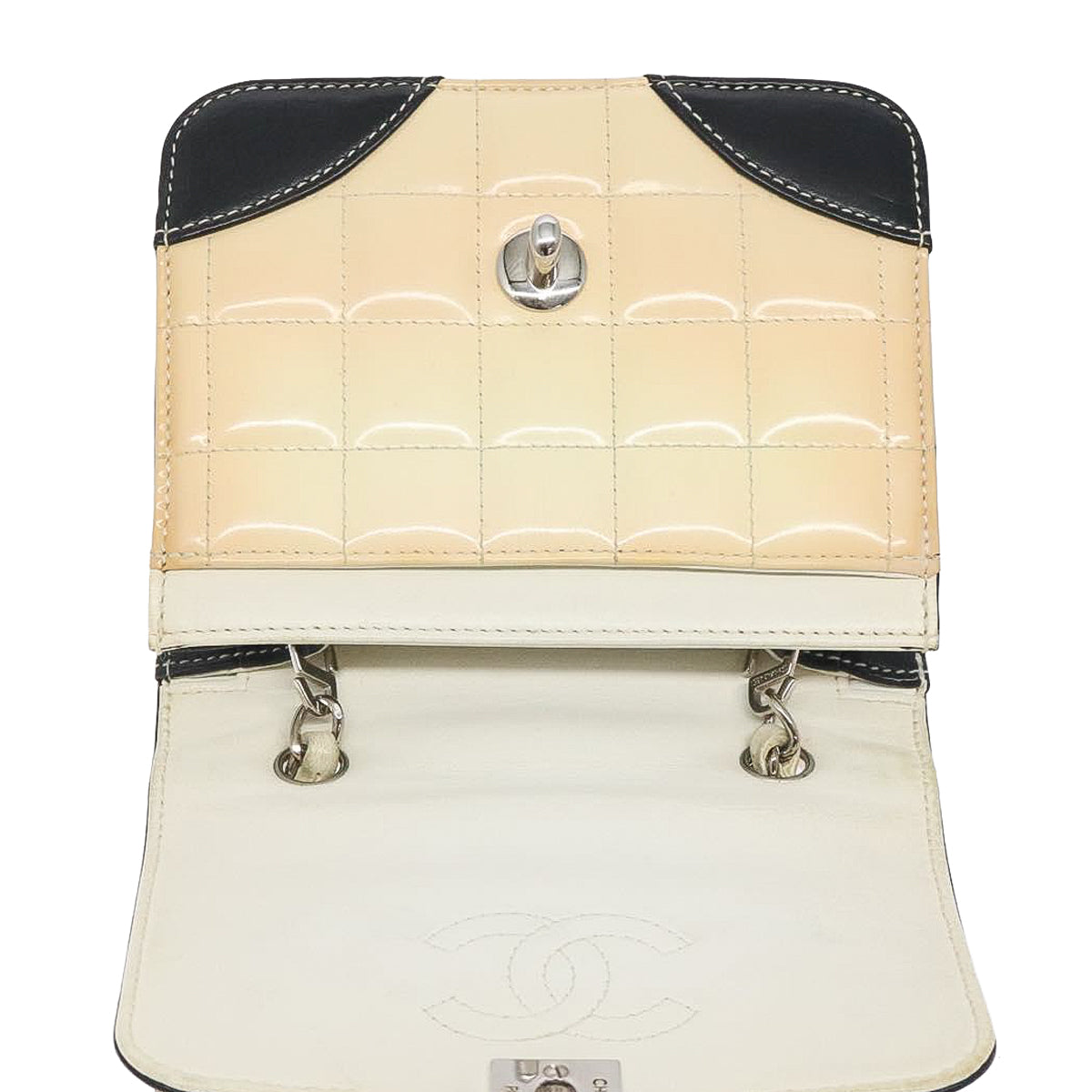 CHANEL cream mini chocolate bar bag