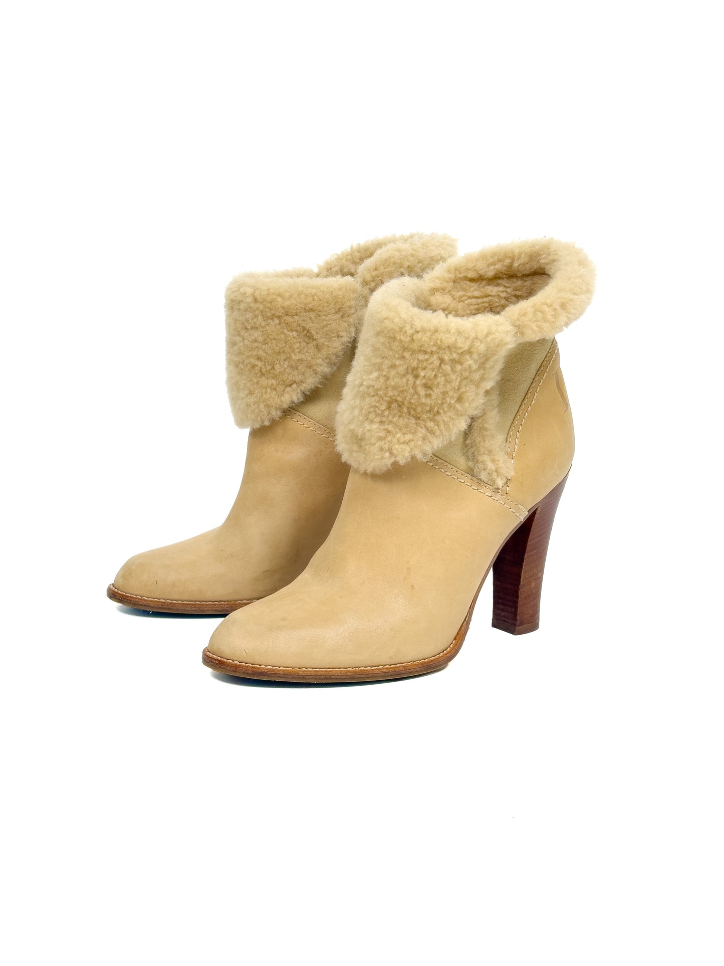 Dior fur boots sz 37