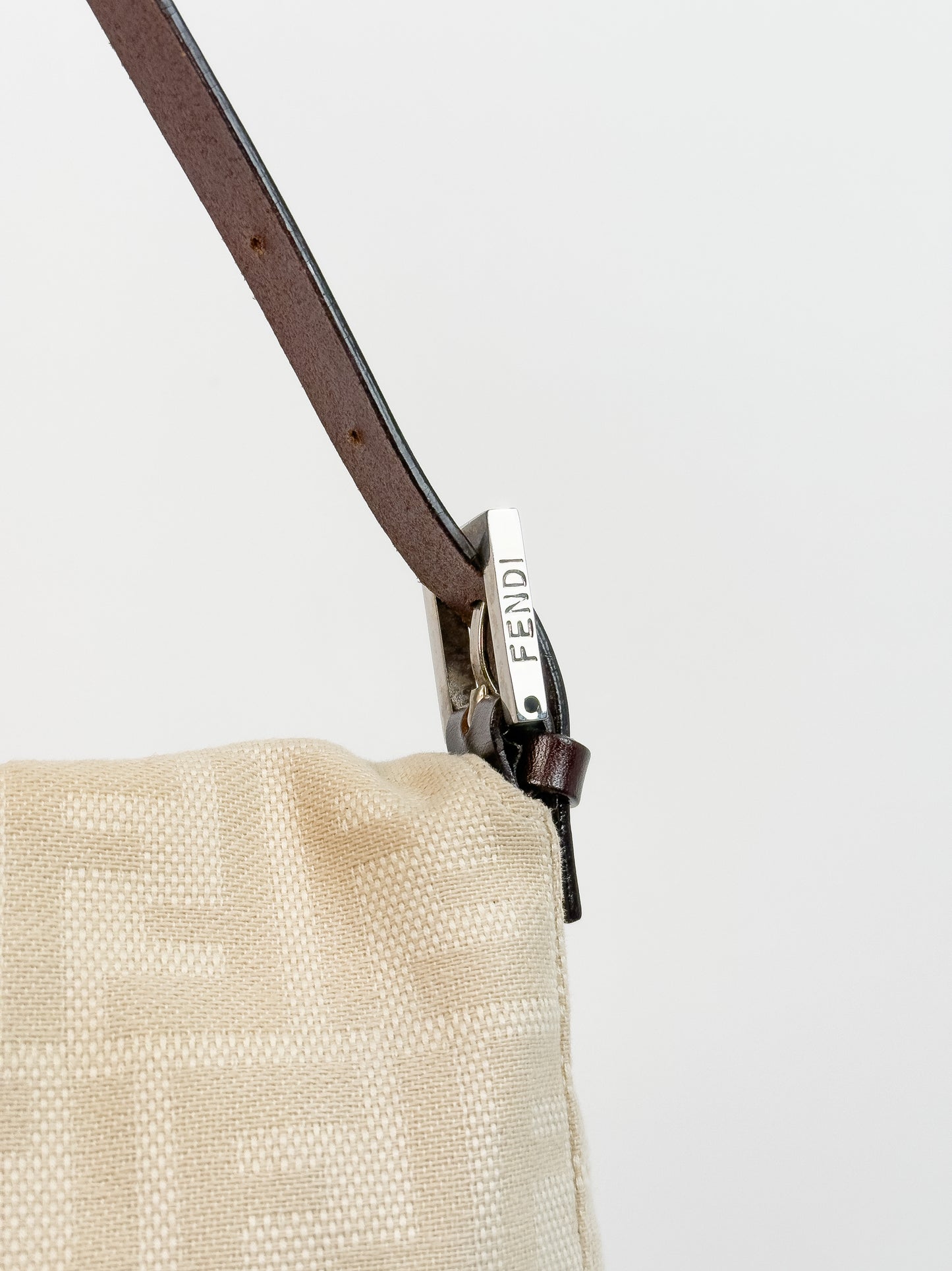 FENDI beige zucca baguette