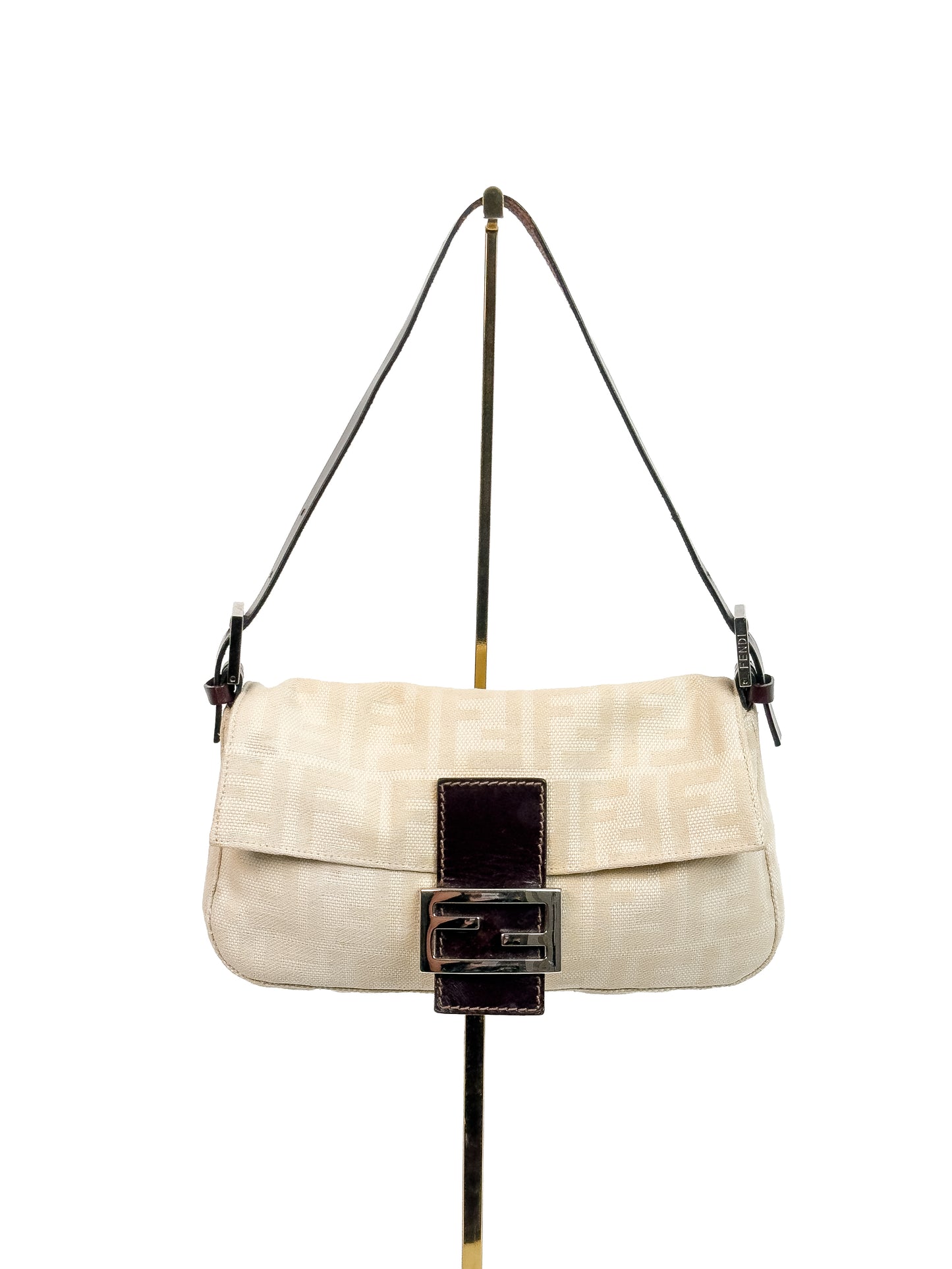 FENDI beige zucca baguette