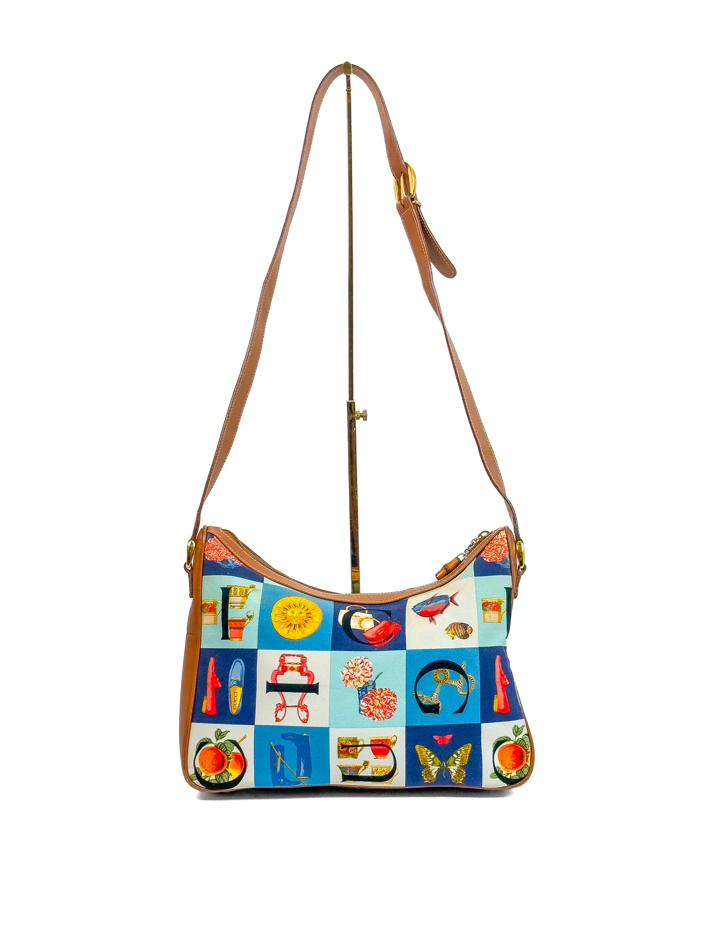 GUCCI alphabet patchwork crossbody bag