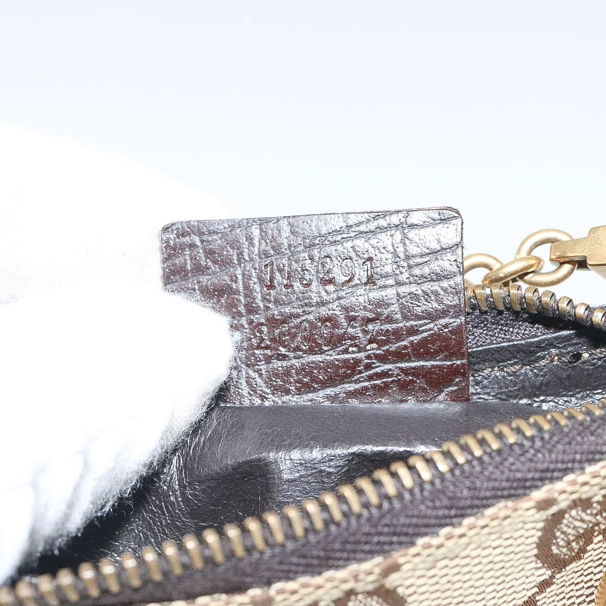 GUCCI gold horsebit monogram mini purse