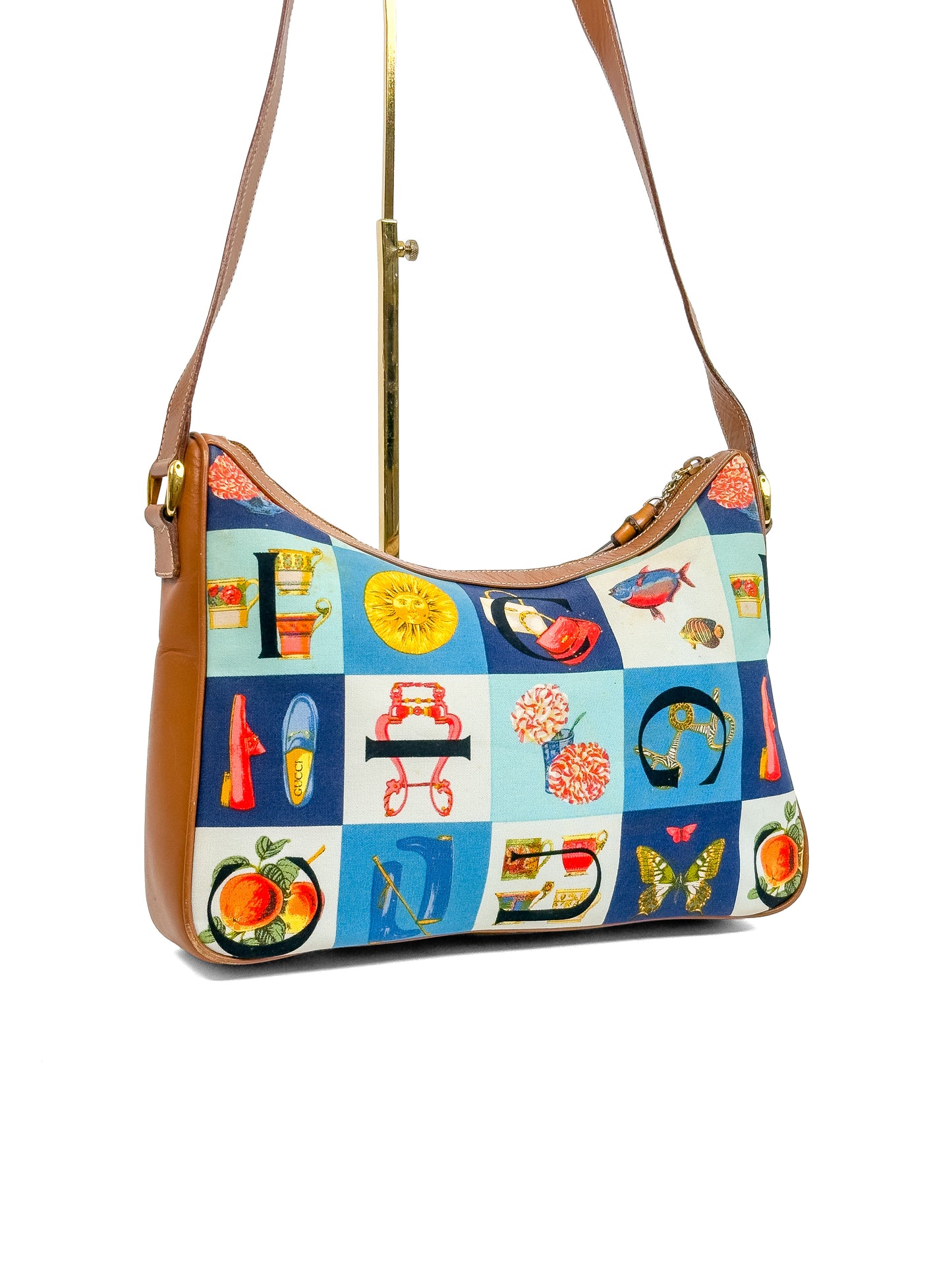 GUCCI alphabet patchwork crossbody bag