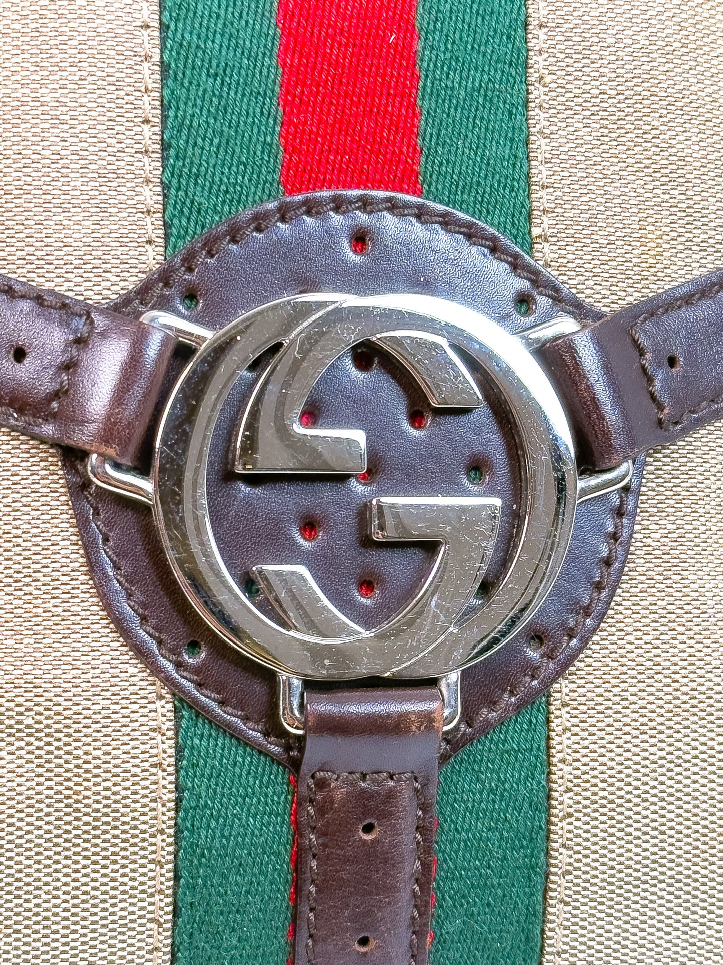 GUCCI sherry line interlocking GG handbag