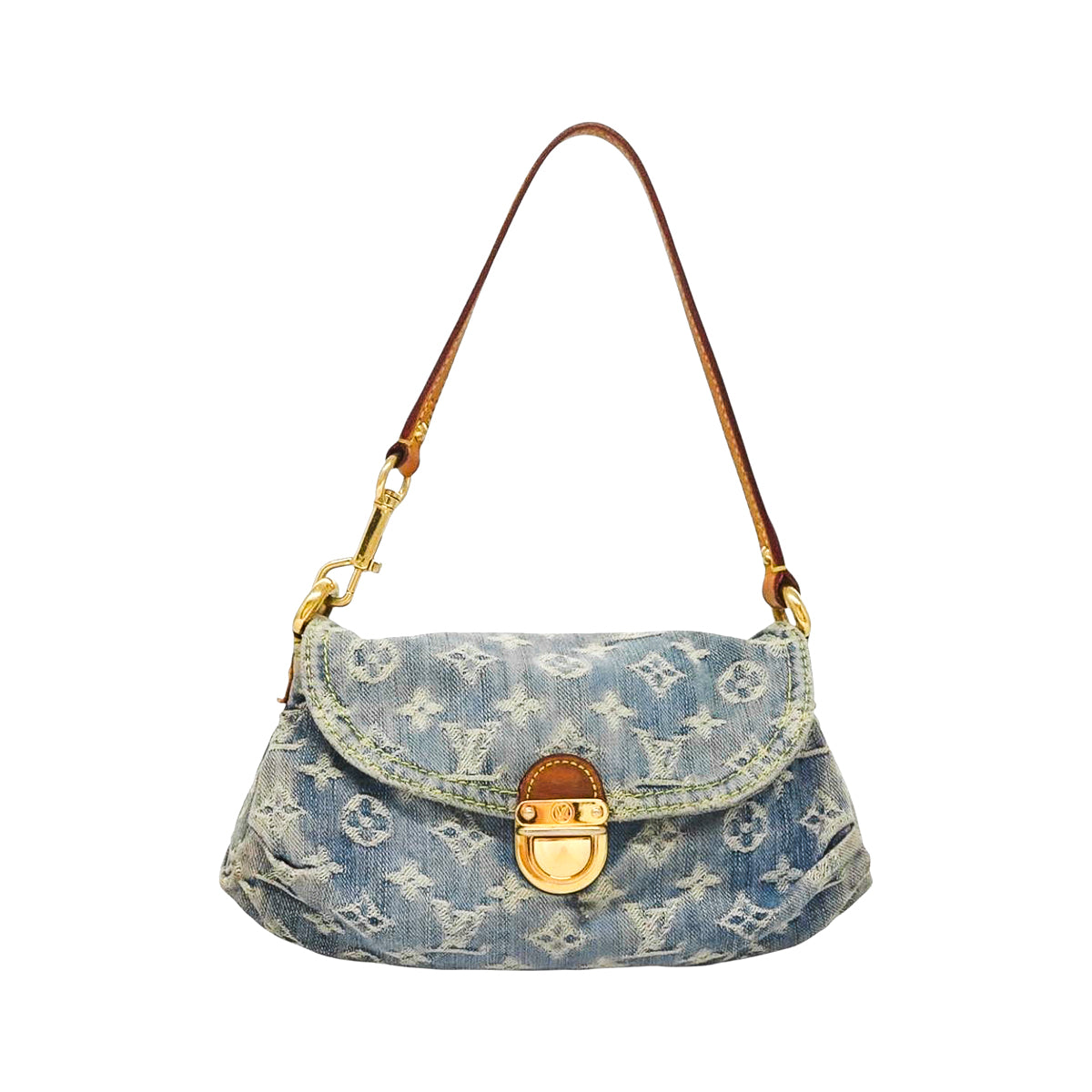 LOUIS VUITTON denim mini pleaty