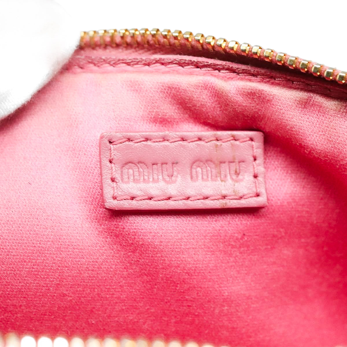 MIU MIU pink matelassé mini handbag