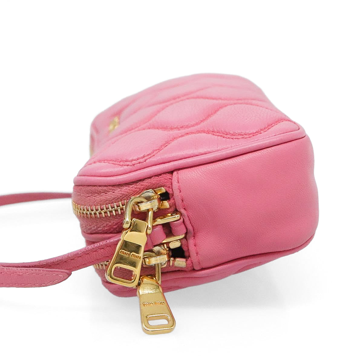 MIU MIU pink matelassé mini handbag