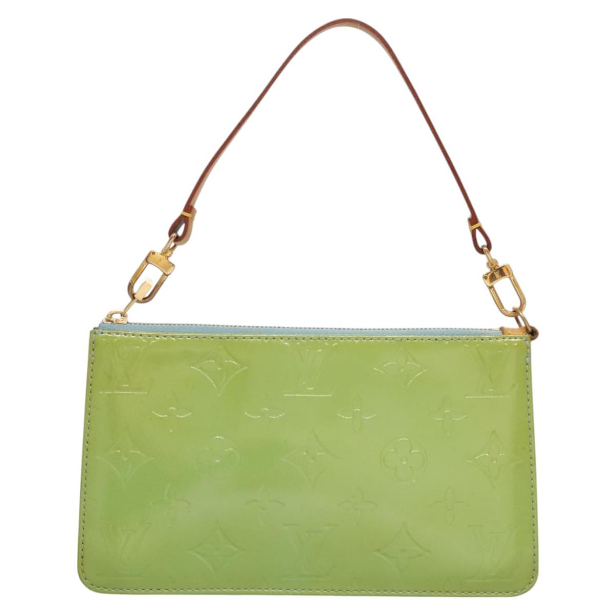 LOUIS VUITTON green vernis lexington pochette
