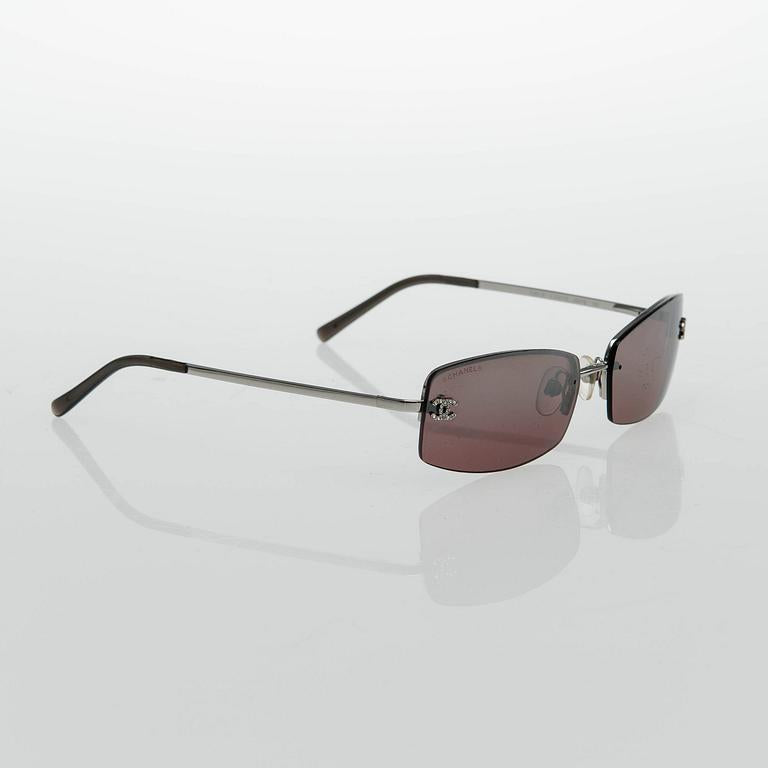 CHANEL 4093-b crystal rimless sunglasses