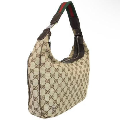 GUCCI monogram canvas hobo shoulderbag