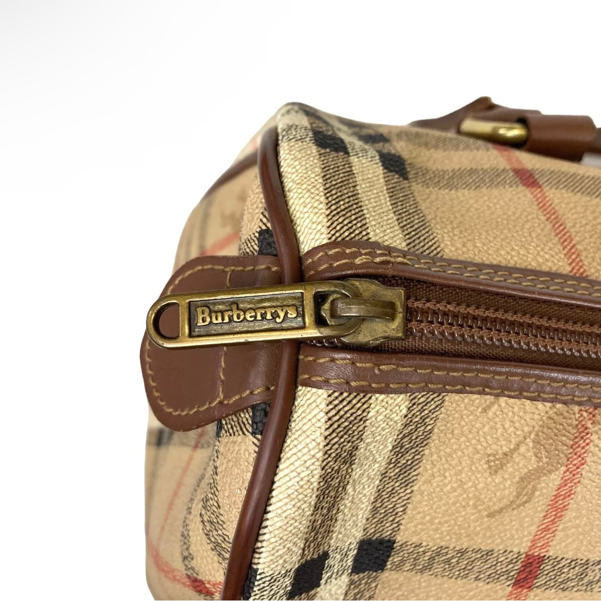 BURBERRY novacheck canvas boston bag