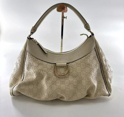 GUCCI cream abbey D shoulder bag