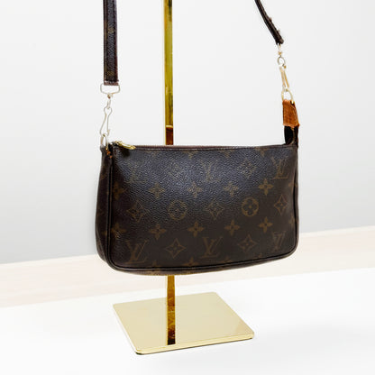 LOUIS VUITTON pochette with crossbody leather strap