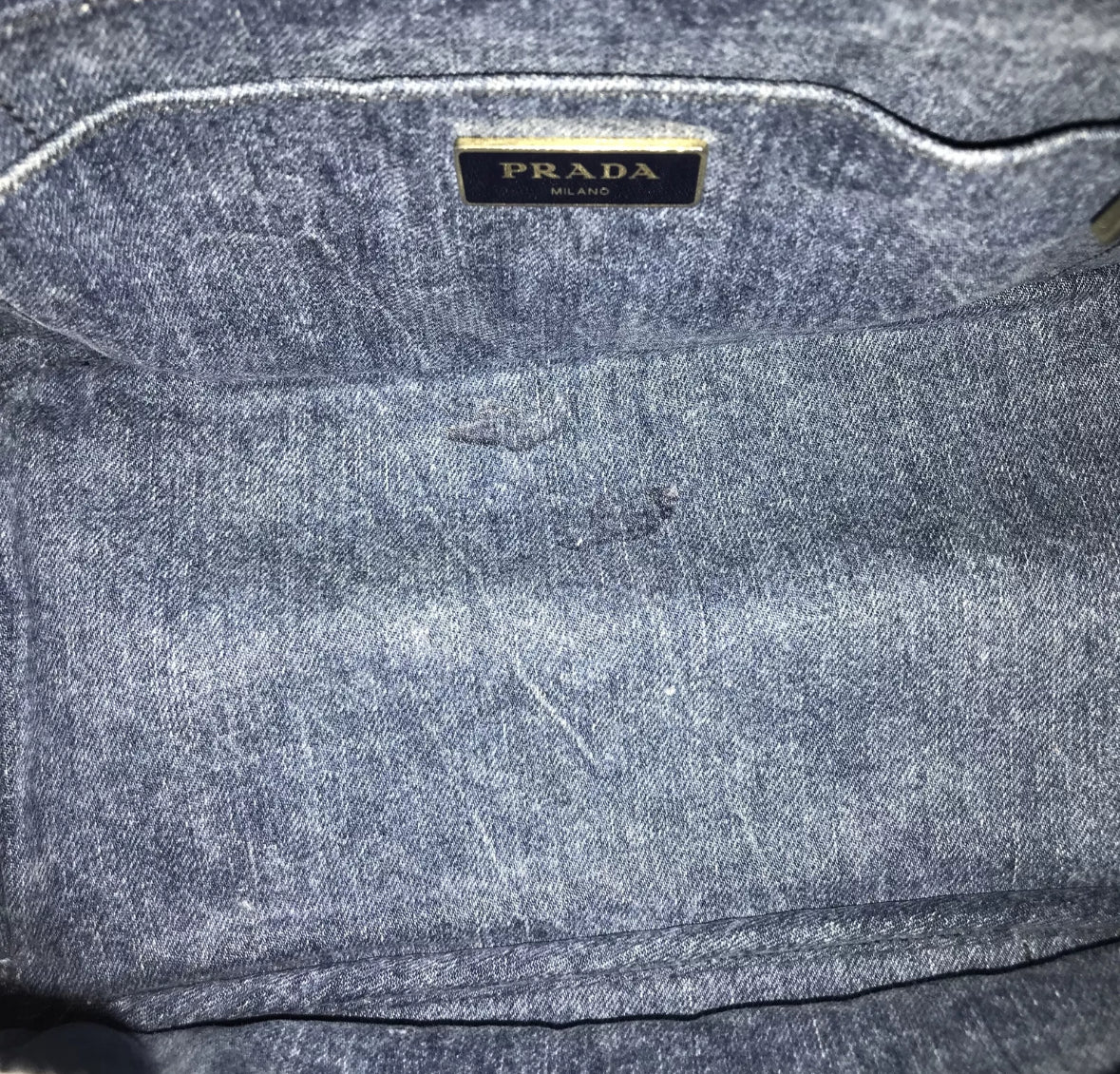 PRADA denim canapa tote