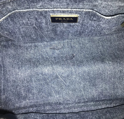 PRADA denim canapa tote