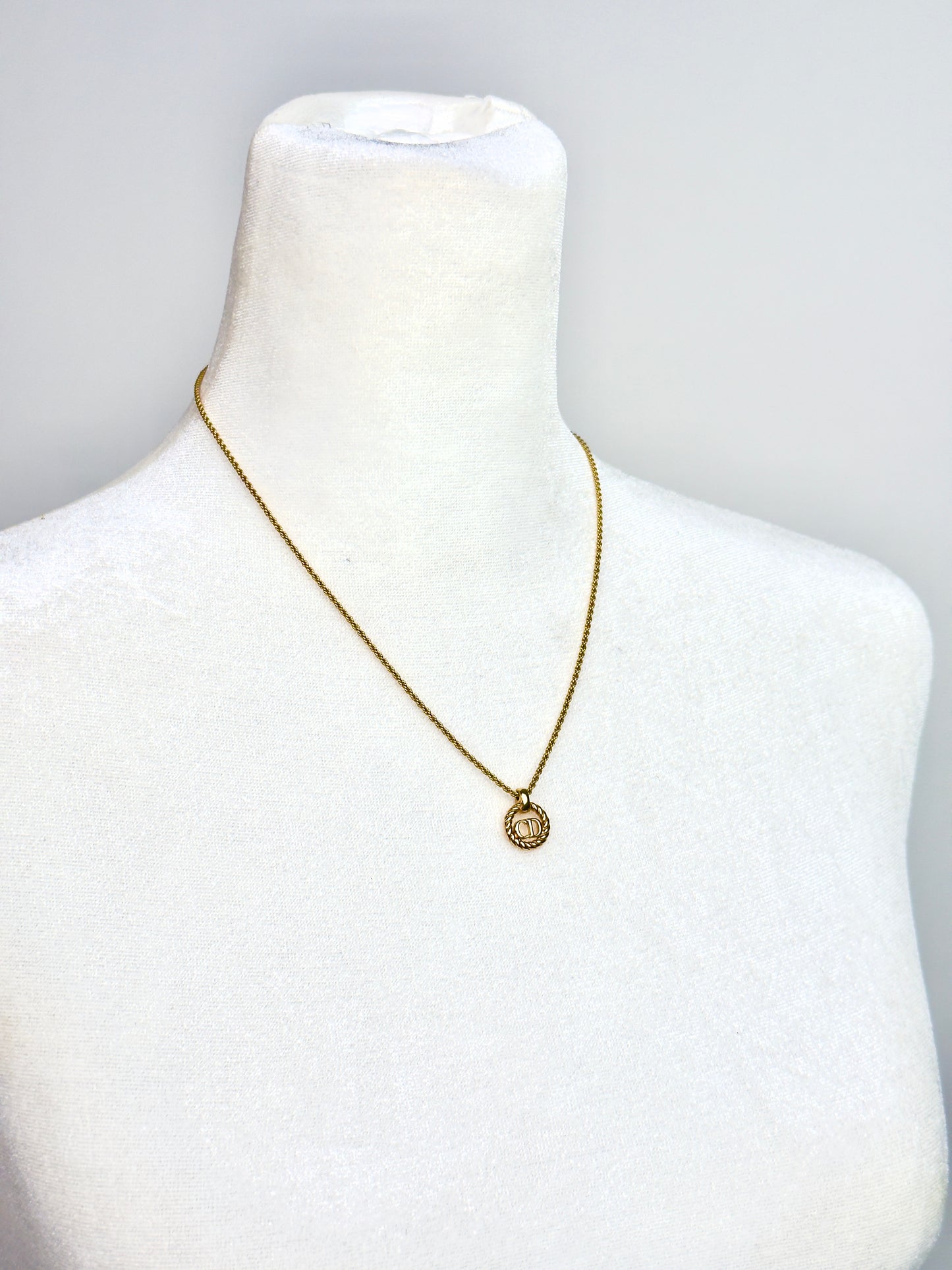 DIOR gold CD necklace