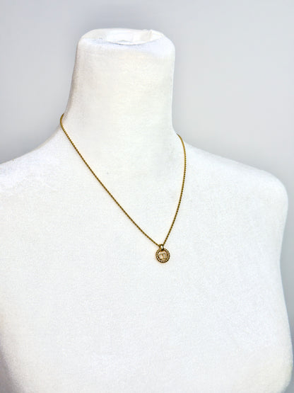 DIOR gold CD necklace