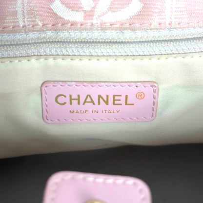 CHANEL pink travel line shoulderbag