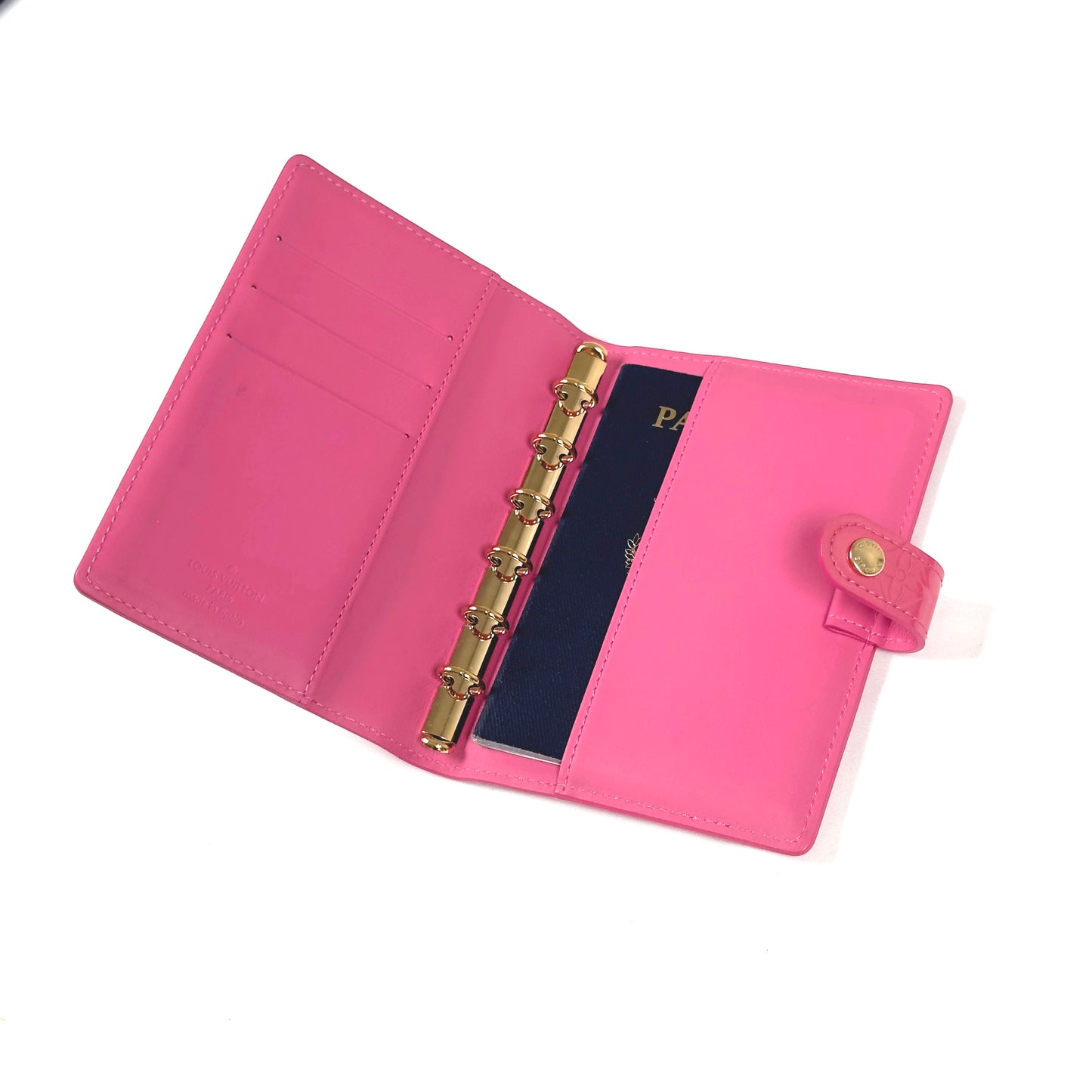 LOUIS VUITTON pink vernis agenda pm