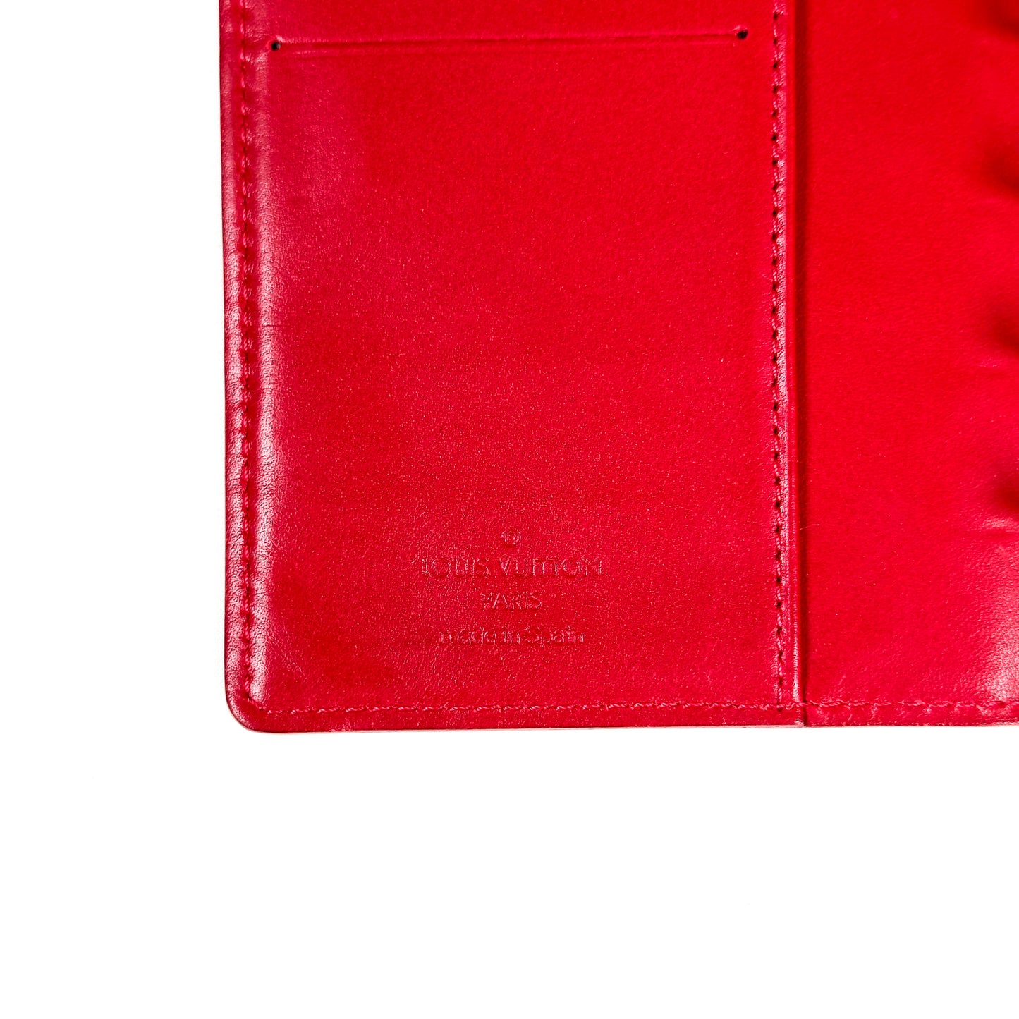 LOUIS VUITTON red vernis agenda pm