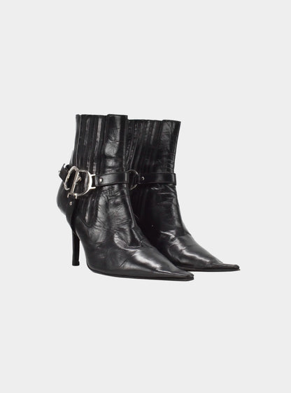 DIOR 2000s leather biker boots 36