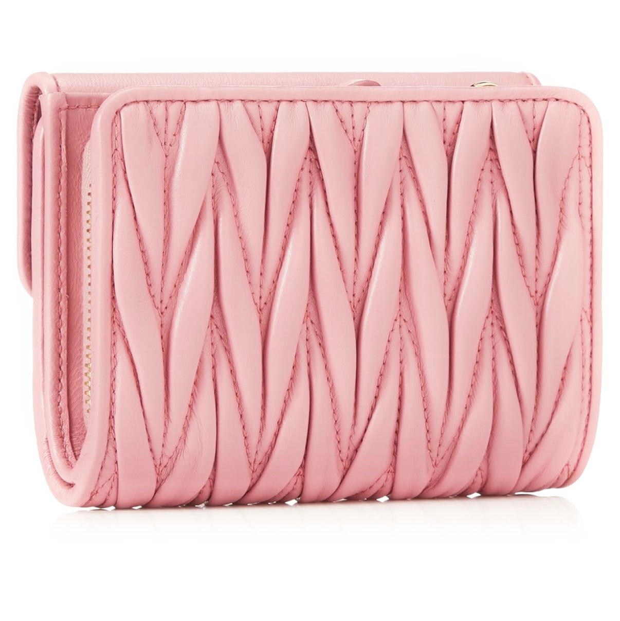 MIU MIU blush pink quilted wallet