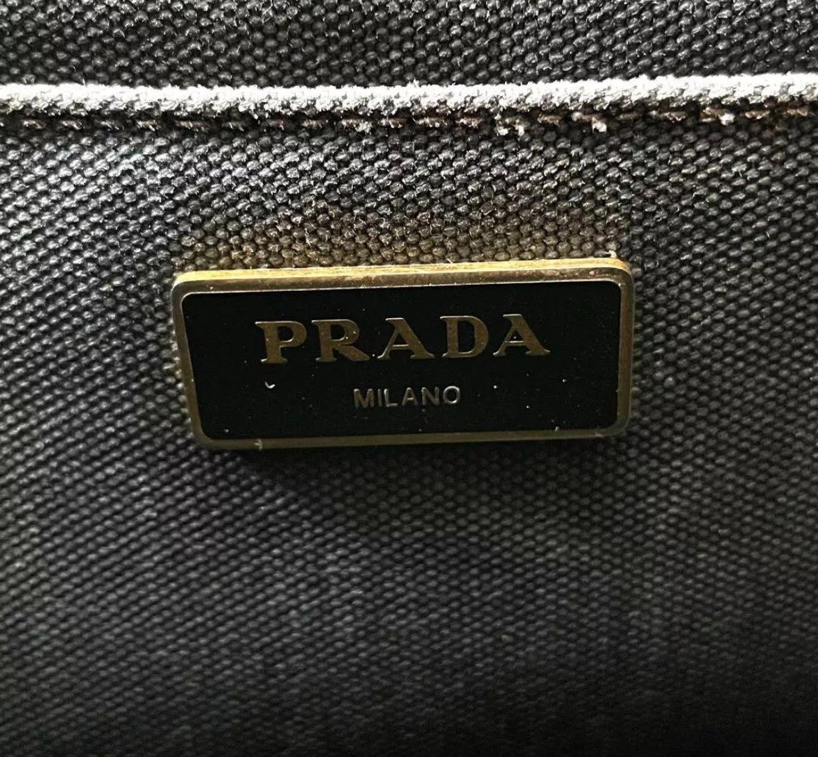 PRADA denim canapa tote