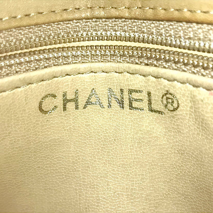 CHANEL beige cosmoline lambskin bum bag