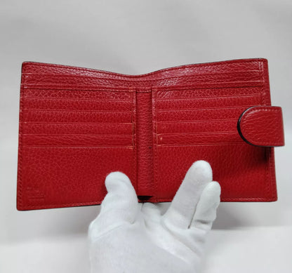 GUCCI GG red leather wallet