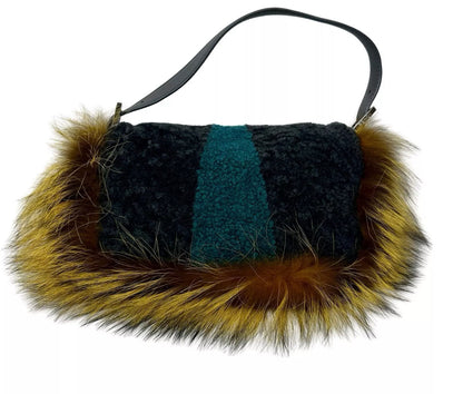 FENDI rare monster owl fox fur baguette