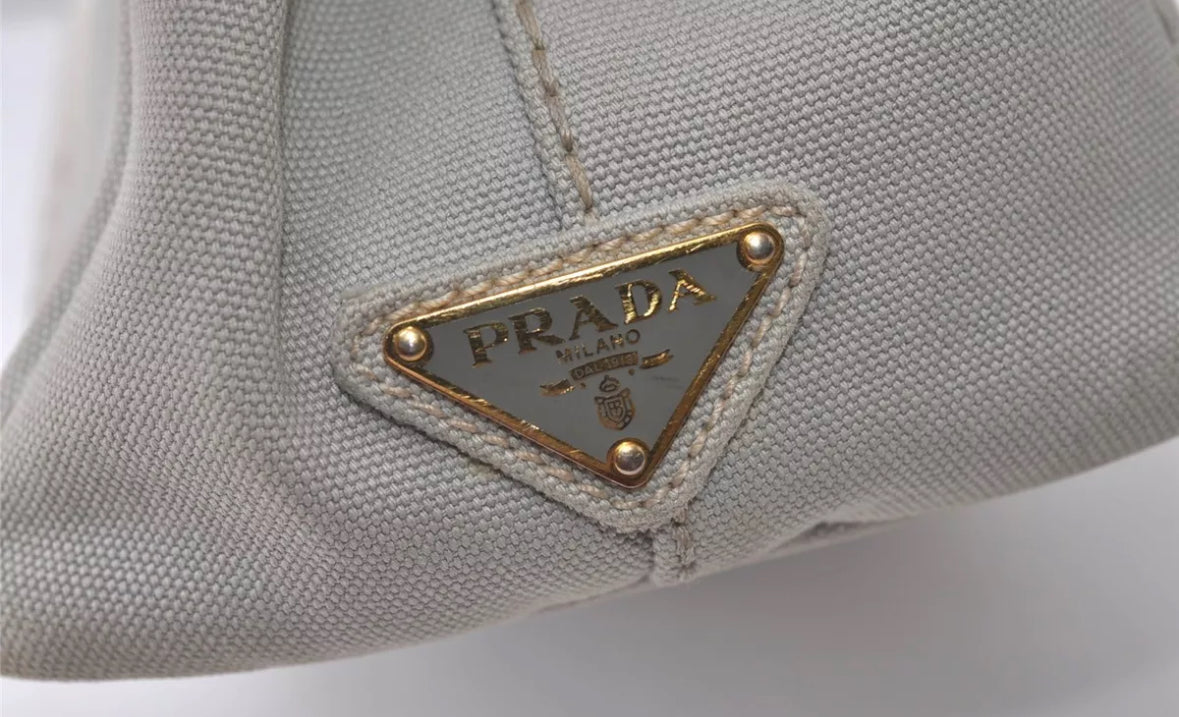 PRADA canvas canapa tote