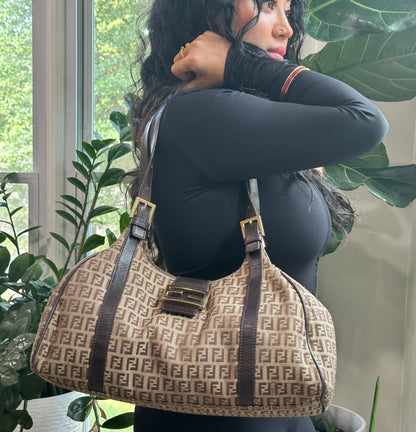 FENDI mamma zucchino monogram shoulderbag