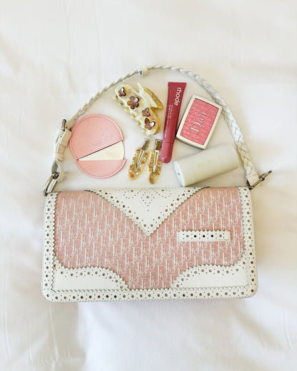DIOR pink monogram d’trick hand bag