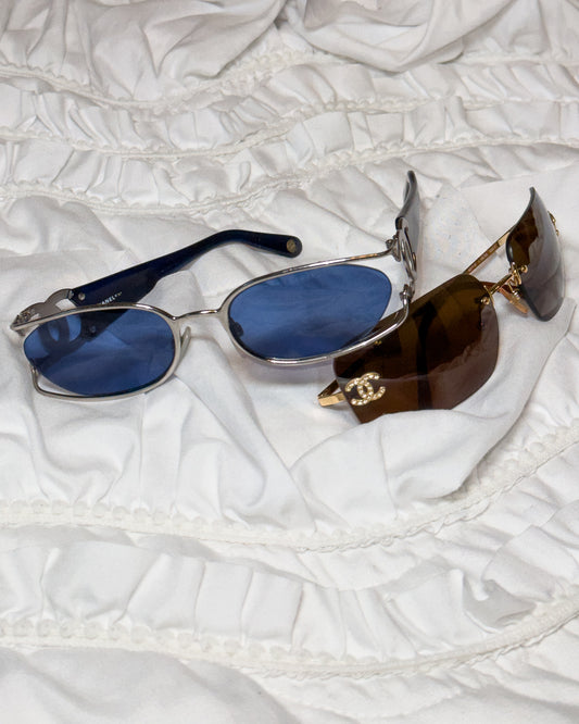 CHANEL CC blue chrome sunglasses 4023