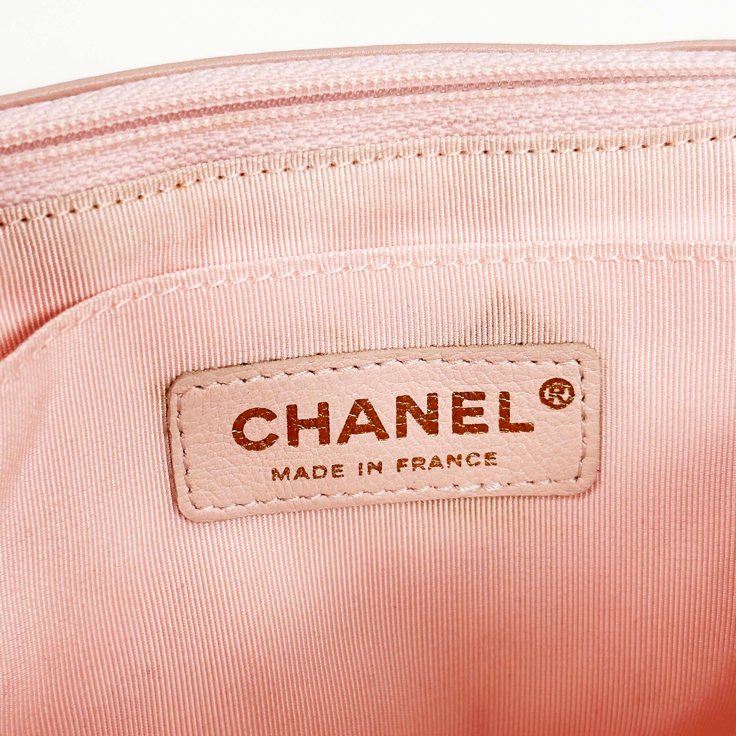 CHANEL Quilted Baby Pink Tweed Classic Single Flap Bag