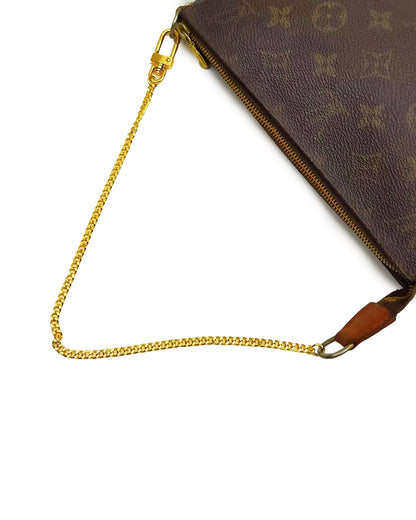 LOUIS VUITTON gold chain pochette