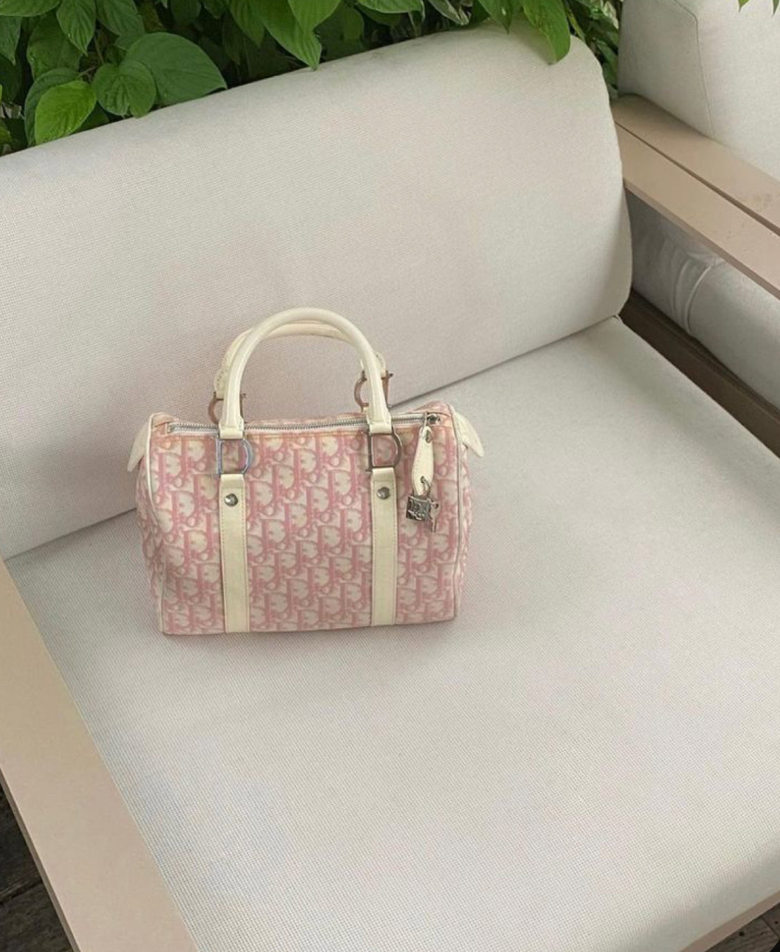 DIOR x John Galliano pink trotter Boston bag