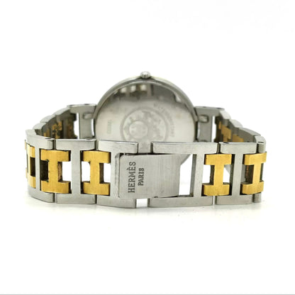 HERMÉS two tone clipper watch 32mm