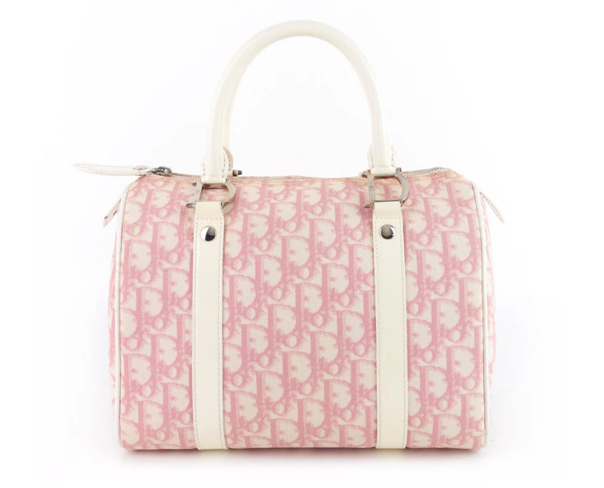 DIOR x John Galliano pink trotter Boston bag