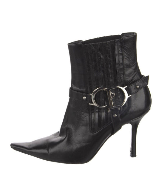 DIOR 2000s leather biker boots 36