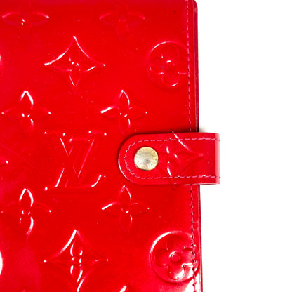 LOUIS VUITTON red vernis agenda pm