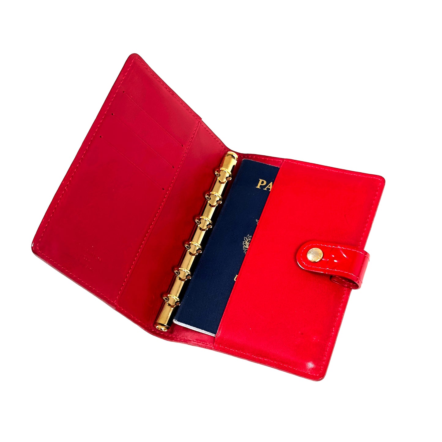 LOUIS VUITTON red vernis agenda pm