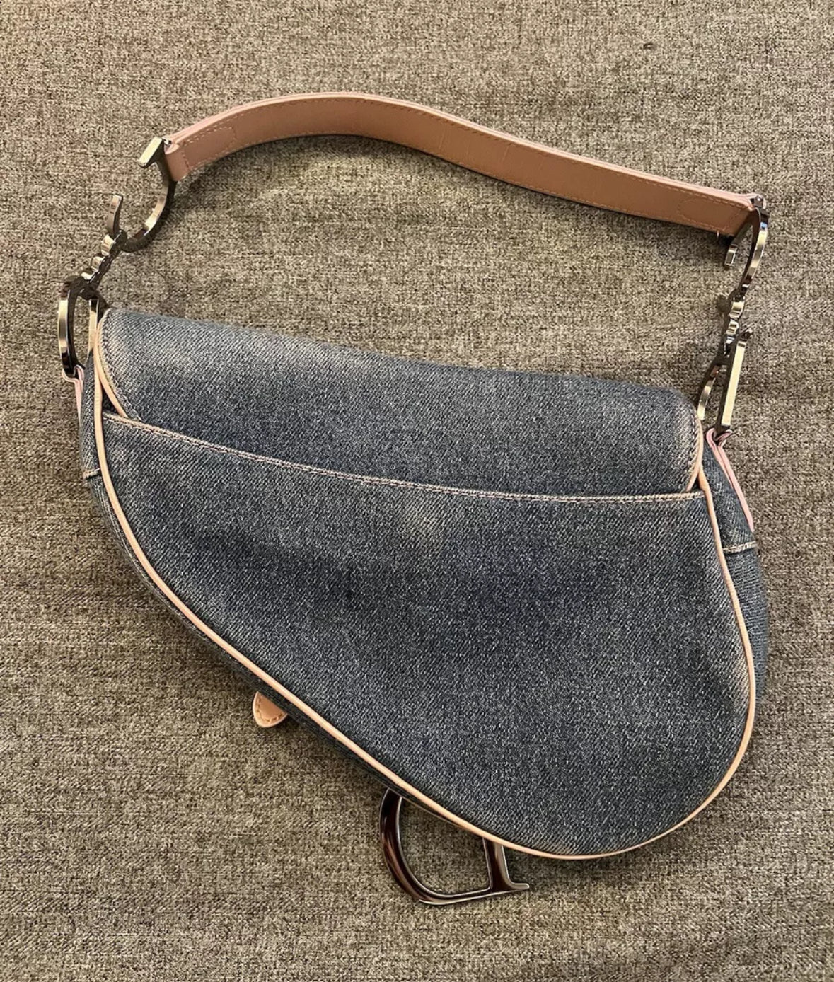 DIOR denim saddle bag