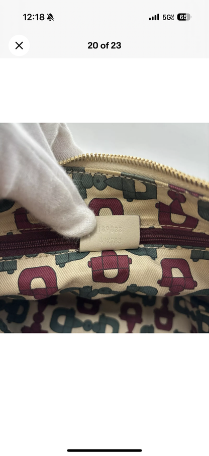 GUCCI cream abbey D shoulder bag