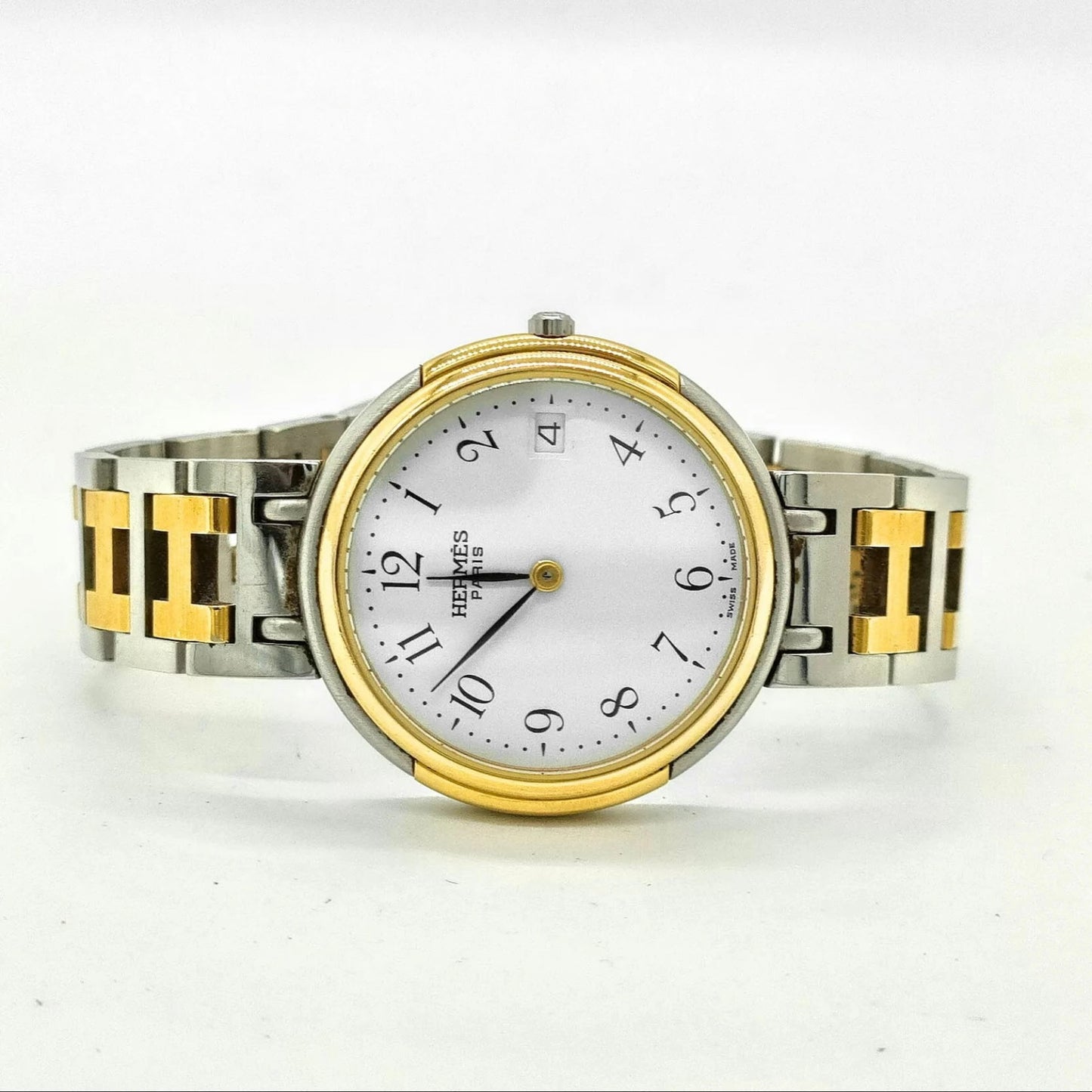 HERMÉS two tone clipper watch 32mm