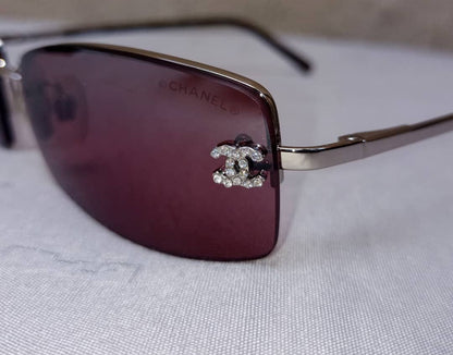 CHANEL 4093-b crystal rimless sunglasses