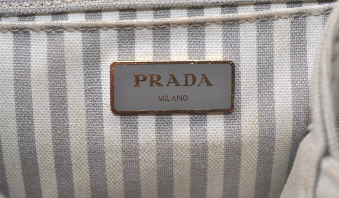 PRADA canvas canapa tote