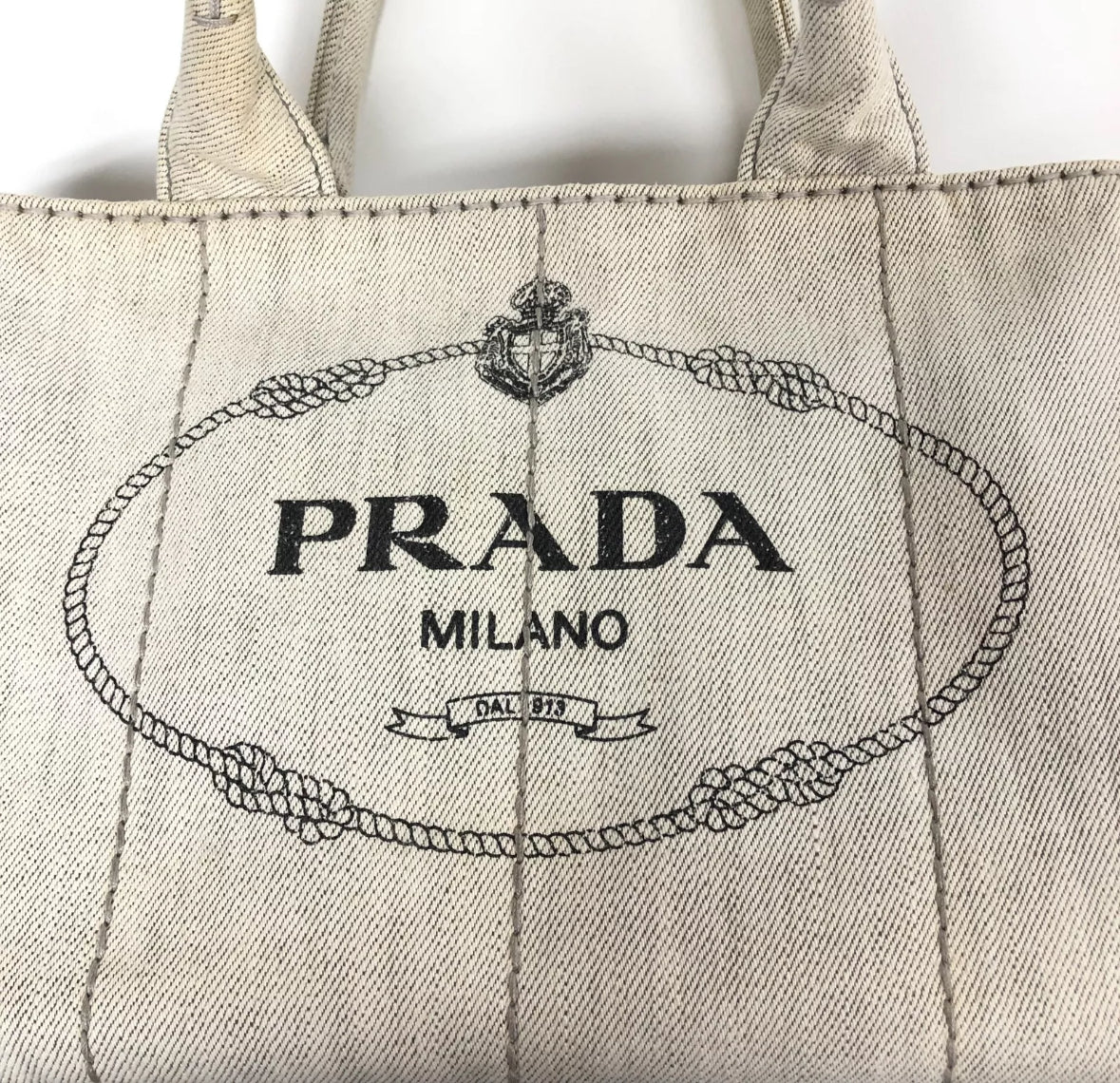 PRADA canvas canapa tote