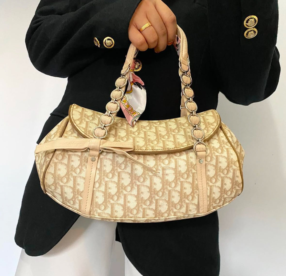 DIOR beige romantique handbag