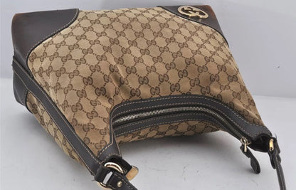 GUCCI lovely heart canvas monogram hobo